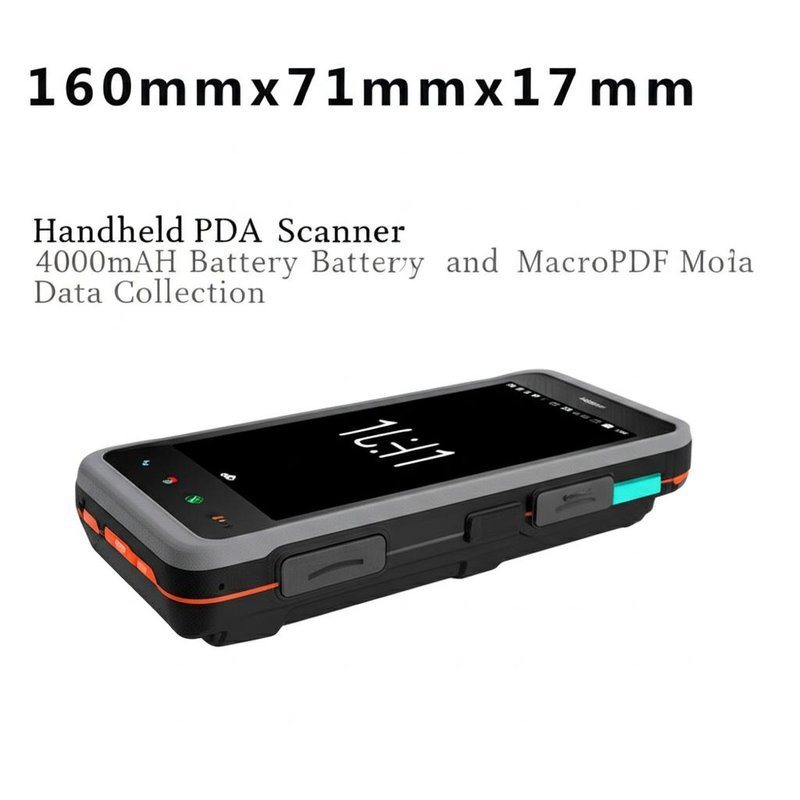 160mmx71mmx17mm Handheld PDA Scanner with 4000mAH Battery and MacroPDF Data Collection